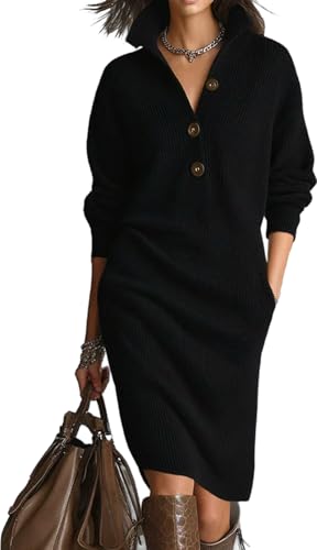 Vestido Midi De Punto De Talla Suelta para Mujer Vestido Suéter Casual De Manga Larga, Cómodo para Uso Diario En Otoño e Invierno 3XL