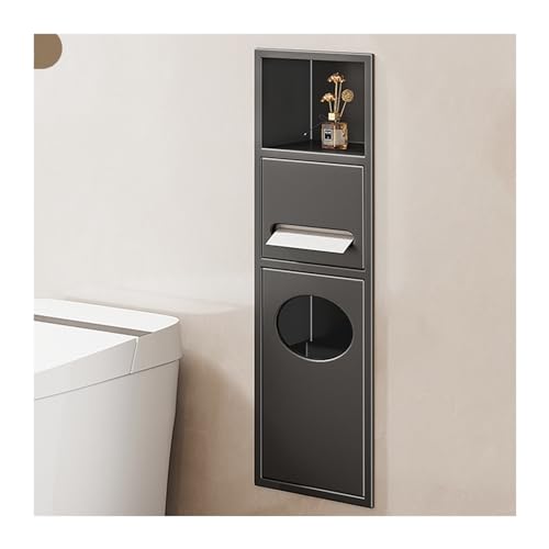 TMKDNNKG Shower Niche, Stainless Steel Embedded Wet Room Alcove, Shampoo Toiletry Toilet Paper Waterproof Storage Shower Organiser, Home Bedroom Kitchen Bathroom Shelves (Color : Grey, Size : 63x20