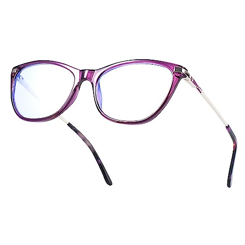 Blue Light Blocking Reading Glasses Computer Gaming Ultra-Lightweight Reading Glassesfor Women… (Purple, 1, diopters)