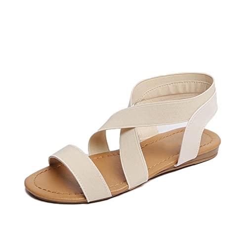 Sandales élastiques en textile pour femme : chaussures de plage légères - 6