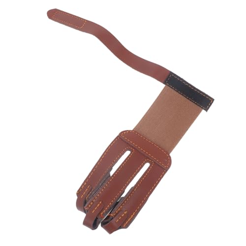Toddmomy Glove Finger Saver Cow Leather Guard for Finger-Tightening String Protector Protective Gear
