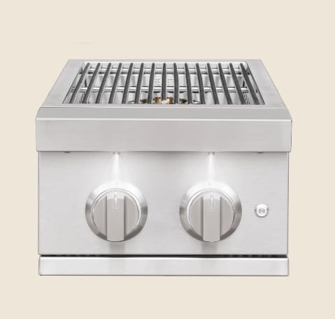 Summerset Pro Double Side Burner Built In, Stainless Steel, Propane Gas MODEL SB2PROL