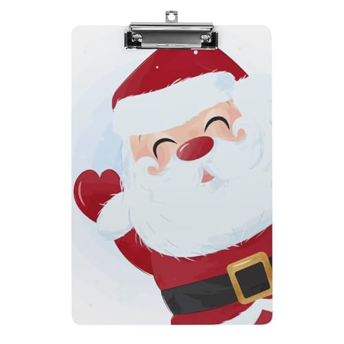 Presse-papiers Père Noël mignon A4 pour organiser vos recettes de cuisine en fête