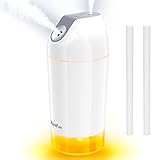 HandFan Portable Humidifier, Battery Operated Ultrasonic Humidifier, Wireless Personal Humidifier USB Rechargeable, Nano Facial Mister, 4 Mist Modes, for Desktop, Car, Bedroom, Travel, Plants, Office