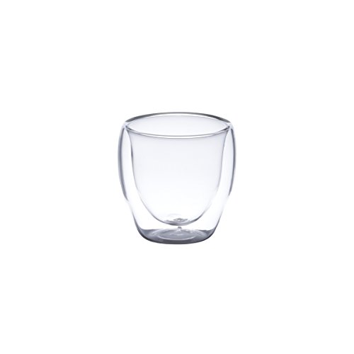 Conjunto 6 Copos para Café Dupla Parede de Vidro Lyor Transparente 70Ml