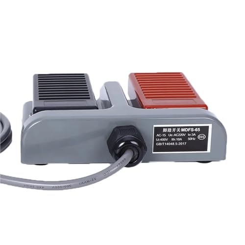 Interruptor de pedal doble momentáneo con cable de 2 metros y capacidad de 3A 220V CA 6