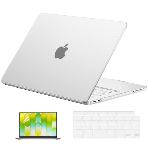 EooCoo Funda Compatible con Macbook Neo 13 Pulgadas 2026 A16 Pro A3404, TPU Español Teclado Cubierta + Protector Pantalla, Mate Transparente
