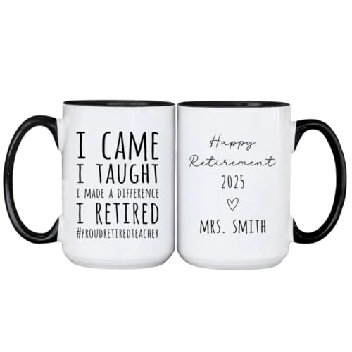 Personalized Teacher Retirement Mug