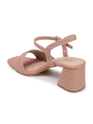 Image of Carlton London Women Stylish Fashion Embellished Sandals for Outdoor, Party, Wedding and Holidays with Block Heels