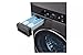 LG WashTower Stacked Smart Laundry Center 5.0 Cu.Ft. Front Load Washer & 7.4 Cu.Ft. Electric Dryer in Black Steel w/Steam