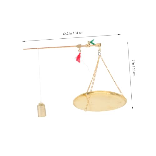 Báscula mini vintage portátil para hierbas y joyas miniatura 2