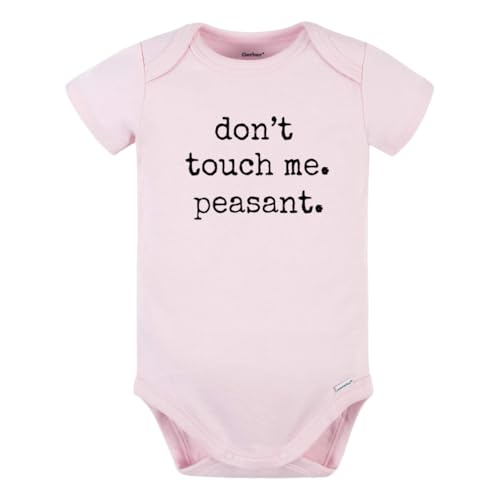 Image of Don't Touch Me Peasant Cute Baby Onesie® Brand Bodysuit Funny Shirt Premium Custom Clothes Unisex Baby Gift for Mom Newborn