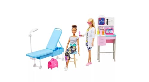 Barbie Muñeca set de juego de médicos de lujo con accesorios para niños 2