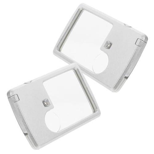 Anneome 2pezzi d Ingrandimento Tascabile Luce Ingrandimento Per Lettura Portatile Per Anziani e Libri Ausilio Per