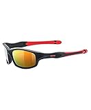 uvex sportstyle 507 - Sonnenbrille für Kinder - verspiegelt - inkl. Kopfband - black matt red/red - one size