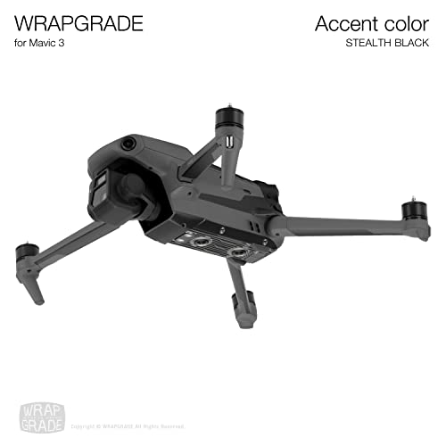 Image of WRAPGRADE Partial Skin Stickers for DJI Mavic 3 Pro Accent Color (Stealth Black)