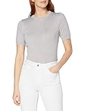  MERAKI Damen Pullover aus Merinowolle mit rundem Ausschnitt, Grau (Light Grey Marl), 38, Label: M