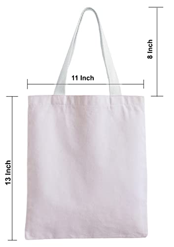 GiftExpress-Pack-of-26-Canvas-Tote-Bag-Bulk-Cotton-Totes-for-Embroidery-Crafting-DIY-Projects-Bridesmaids-Totes-Reusable-Grocery-Shopping-Bags-13-x-11-Inch26-Pack