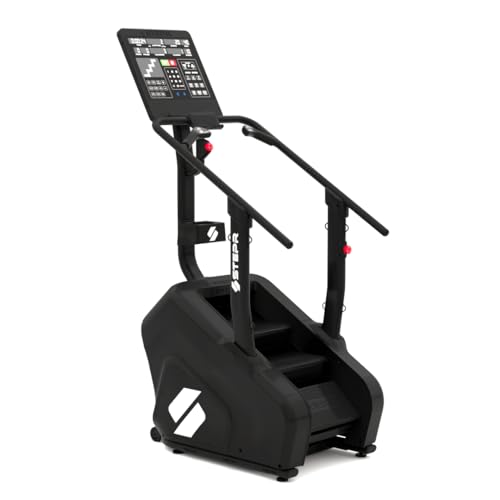 STEPR Classic Stair Master with LED Touchscreen, Commercial Grade Stairmaster Machine for Home, 140 Steps/Min, Bluetooth Stepper Machine, Resistance Band Attachments, Mobile App, 375 lb Capacity