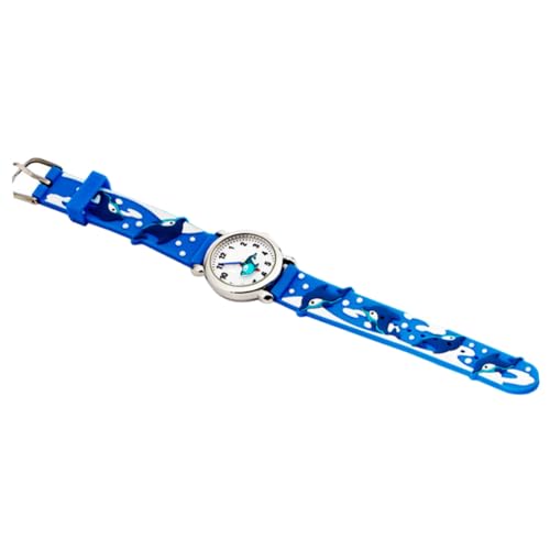 FRCOLOR Lovely Dolphin Pattern Watch Cartoon Student Watch for Boys and Comfortable Strap Learning