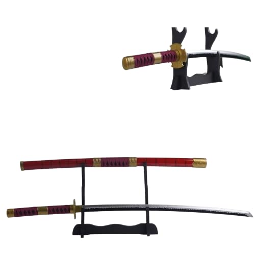 Image of Zoro Sandai Kitetsu Wooden Katana Sword - One Piece Anime Replica | Life Size Samurai Cosplay Sword for Training, Costume, Display & Gifting