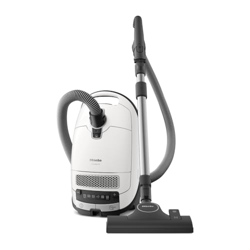 Image of Miele Complete C3 Allergy Bagged Cylinder Vacuum Cleaner with Maximum Suction Power, Foot Controls, HEPA Filter, Universal floorhead, Lotus White