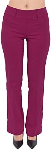 PattyCandy Womens Fuchsia Bootcut Stretch Pants, Fuchsia - XSTall