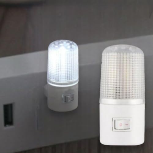 Abajur LED Mini Noturno Bivolt para Quarto Infantil: Luminária de Tomada em Acrílico - Luz Suave e C