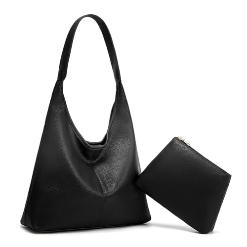 Bolso Hobo grande de cuero PU para mujer miniatura 1