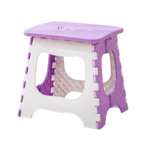 Sailozai 折りたたみスツール、ポータブル、屋外、小さなスツール、踏み台、プラスチック、家庭用、スツール、屋外用、シンプル、釣り用、ギフト (高さ30cm,北欧のライトパープル)