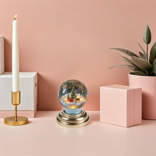 Suministros para Decoración con Globo de Vidrio Transparente y Soporte Dorado 8