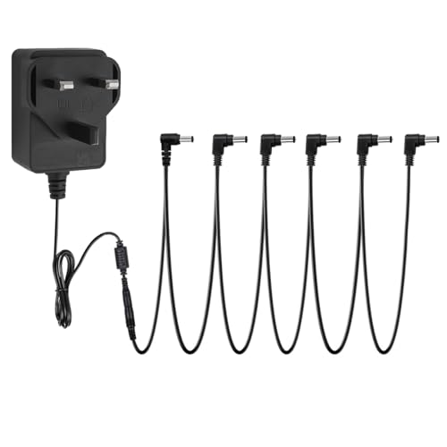 STRICH Guitar Pedal Power Supply Adapter 9V DC 1A Tip Negati