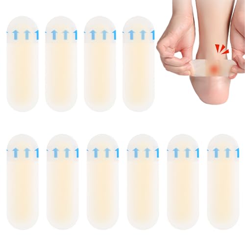 iLamvie 10 Piezas Parches Para Ampollas, 2 * 6cm, Tiritas Deportivas, Venda Adhesiva Impermeable, Prevención De Ampollas En Pies, Dedos Y Talones