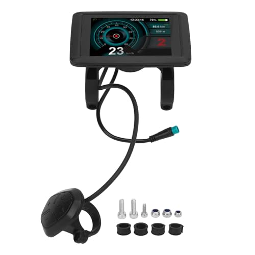 RiToEasysports Electric Bike LCD Display, 36V 48V 60V 72V Universal Electric Bike LCD Display Meter with USB Port Color Screen for 5V 500MA Output