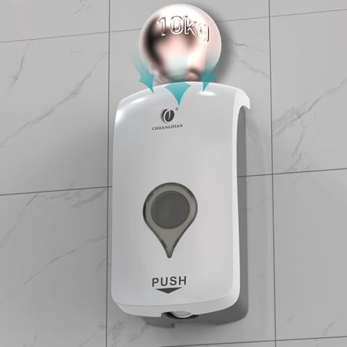 Image of Foaming Hand Soap Dispenser, 35oz Manual White | Refillable, Wall Mount, Durable ABS, for Commercial /Home /Bathroom /Kitchen