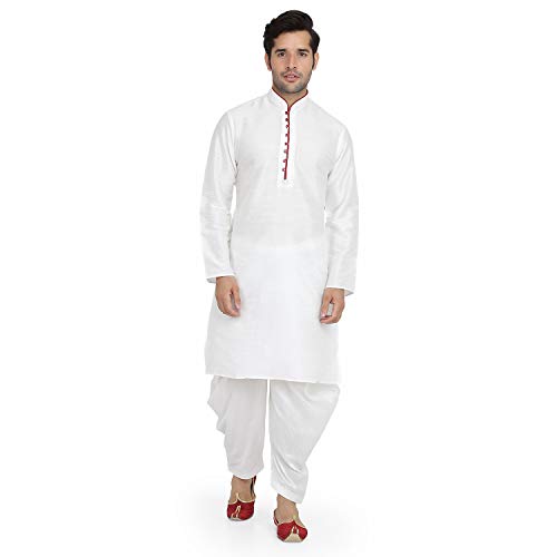 Kurta et salwar homme tenue ethnique indienne blanche pour mariage et fêtes