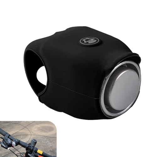 Qurbuns Electric Bike Horn, 120DB Loud Elasticity Silicone Bicycle Bell,