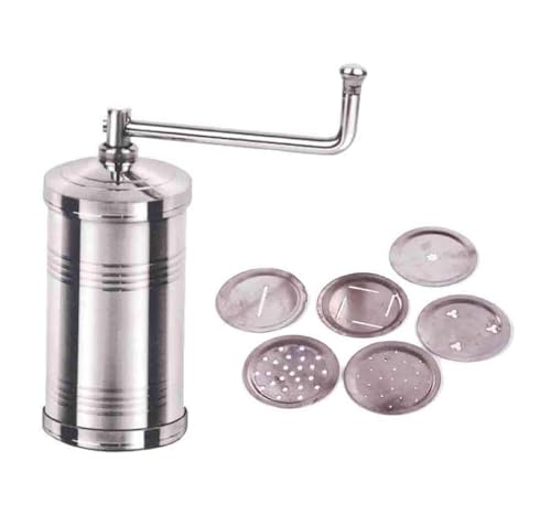 Image of Chakli Press Maker Machine for Kitchen Tools /Sancha /Murukku /Bhujia /Idiyappam /noolputtu /Sevanazhi Sevaiya /janthikalu /bhujia Stainless Steel /Making Different Types /Free 6 Different Jalis.