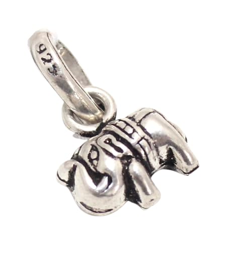 Elephant Charm Pendant 925 Sterling Silver Animal Engraved Men Women Unisex Handmade Gift G114-image-44