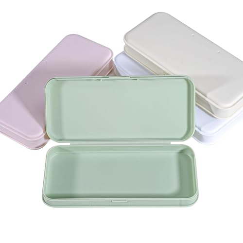 4 Pieces Plastic Storage Personal Box for Nail, Nail Implement Storage Box Organizer Case Manicure Tool Box for Nail Pedicure Supply Tools (B-multicolor)