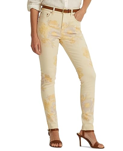 Lauren Ralph Lauren Women's Floral High-Rise Skinny Ankle Jeans