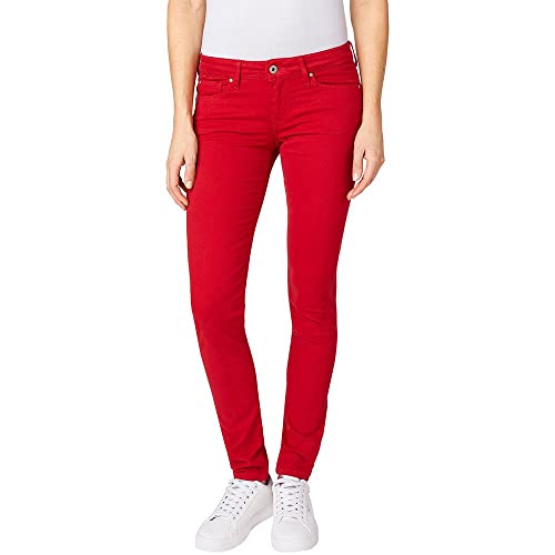 Pepe Jeans Soho Pantalones, Red, 32 De Las Mujeres