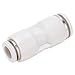 Adfaga 10Pcs Straight Reducing Connector Quick Release Pnuematic Air Hose Reducer Fittings Stainless Steel White for Industrial Air Systems (PG16-12)