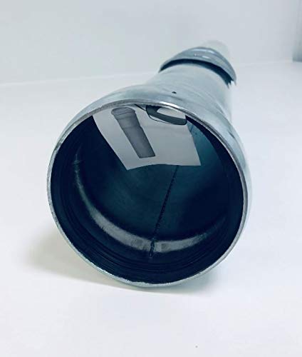 Standrohr Regenstandrohr DN 100 (1 m, 100 mm) mit Zubehör, Silber oder Grau, Metall, Reinigungsöffnung, Stoßfest, Hochwertige Optik