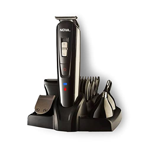 Nova NG 1151 All In One 100% Waterproof Corded N Cordless: 60 Minutes Runtime Hair Trimmer Grooming Kit For Men (Black)