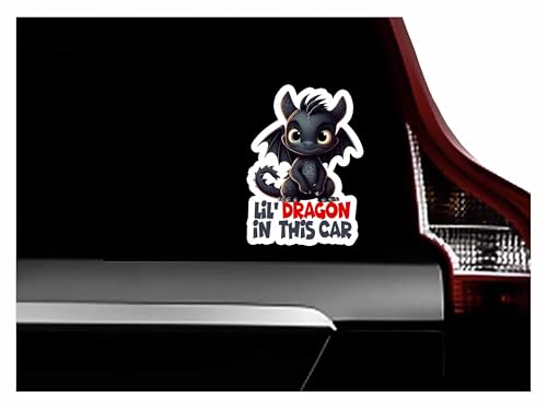 Image of AG-Baby On Board Sticker, Little Dragon in Car Sign, Baby in Car Family Stickers for Car, 5.5 Inch, Color
