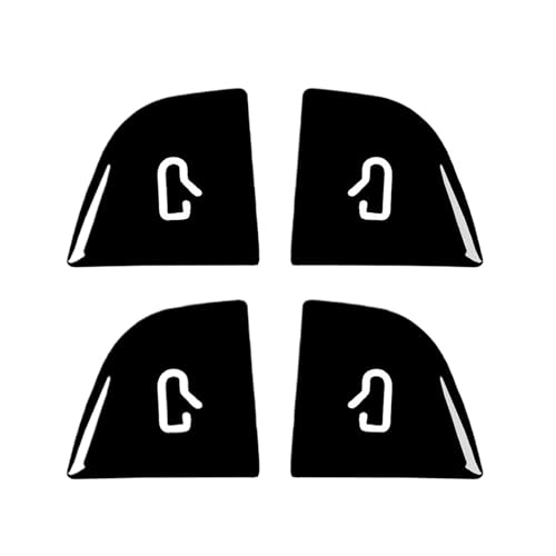 Stickers bouton de porte carbone pour Tesla Model 3 Y 2019-2025 accessoires interieur noir