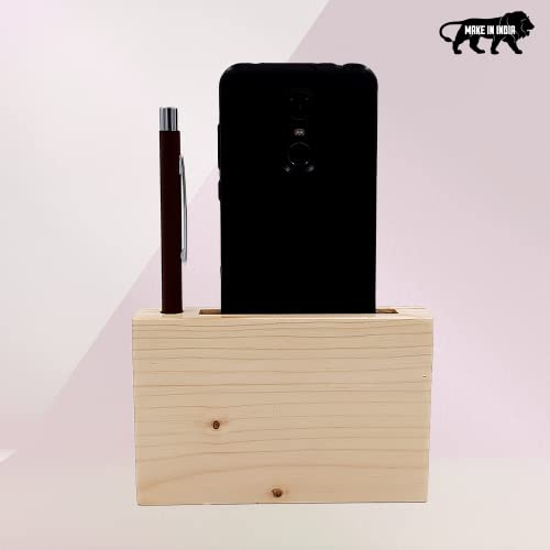 Image of Pen Stand with Calendar for Office Table, Pen Stand with 100 Years Calendar, Stylish Unique Pen Stand with Wooden Calendar, Wooden Desk Calendar to Lifetime Infinite Perpetual Calendar 2023 (WH-97)