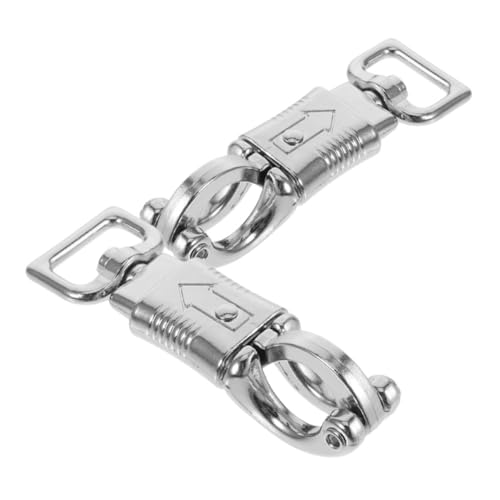 Crochet équestre en alliage de zinc argenté x2 pour harnais