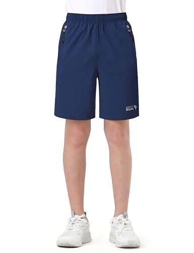 Youth Kids Athletic Shorts Quick Dry Lightweight Breathable Comfy Zipper Running Soccer Size 5-16 Outdoor Active Gym Workout2